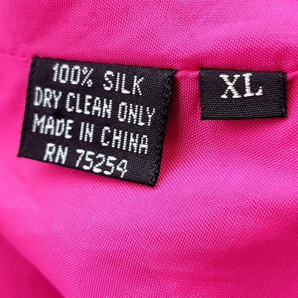 Vtg Woven Silk Blazer Jacket With Embroidered Starburst Design Size XL - Picture 8 of 9